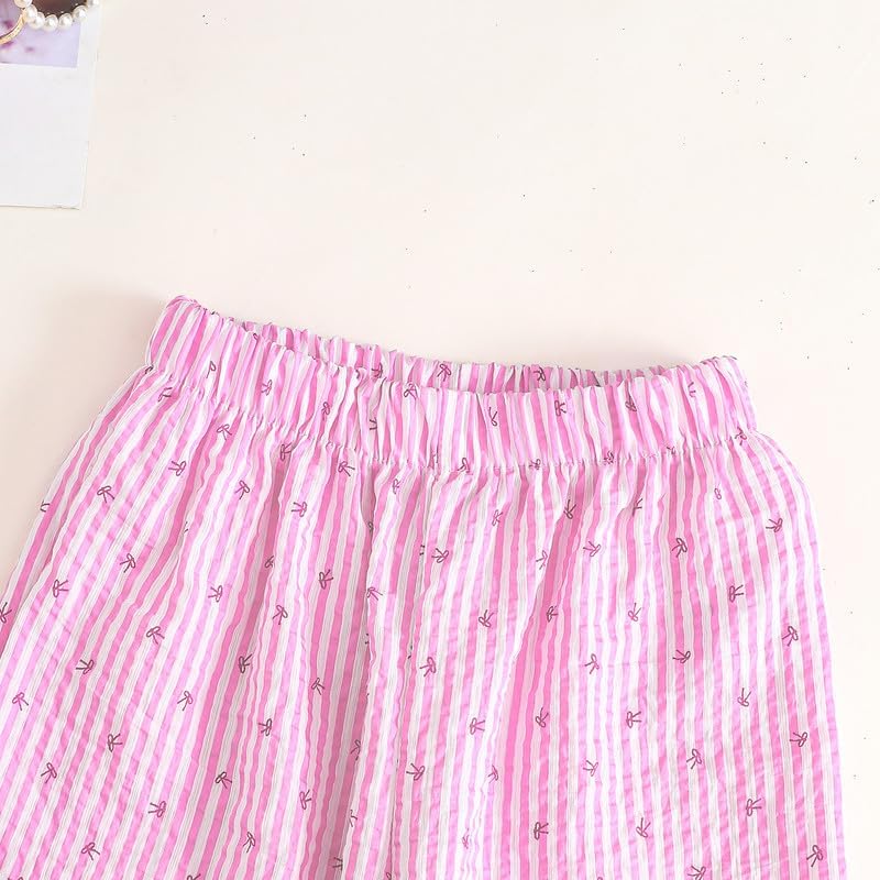 Toddler Girl Clothes 2Pc Summer Sets Girls Beach Outfits kids Cute Matching Set Sleeveless Tops Wide Leg Pants