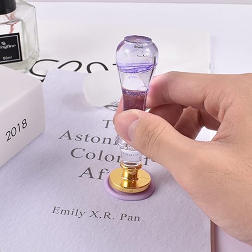 Miniatura 3 de Moldes de silicona de resina epoxi con mango para sello de cera para proyectos de fabricación de manualidades