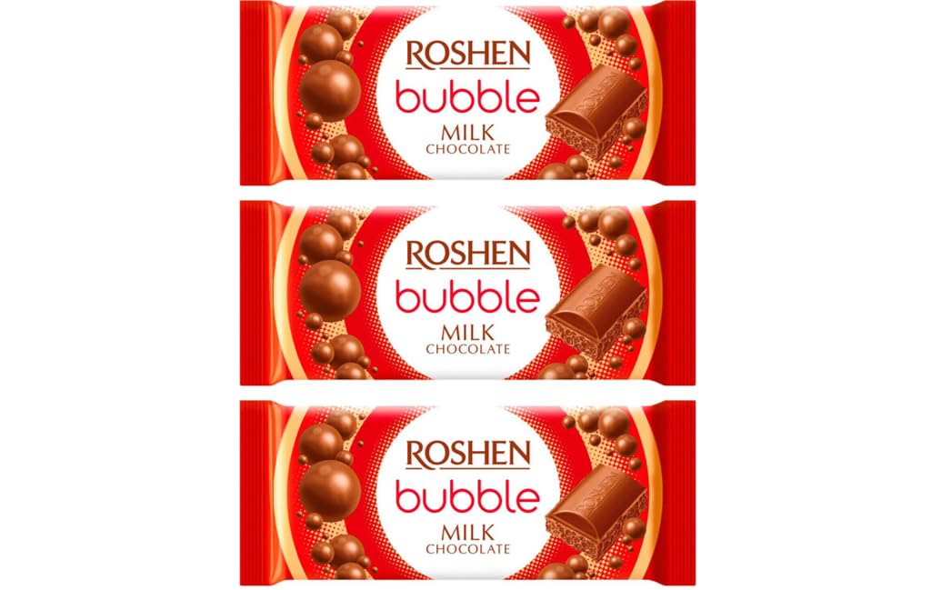 Buy Roshen"Aerated" Fine Milk Bubble Chocolate Bar, Kosher and Halal (2