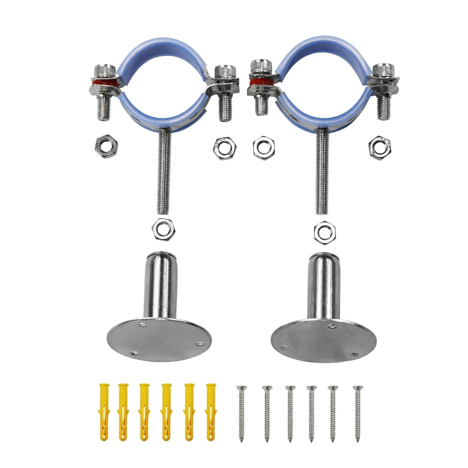 Abrazadera ajustable para tubos Morsetto for staffa for gancio for tubo da 2 pezzi, femmina, adatto for tubo da 15-108 mm, in acciaio inossidabile 304
