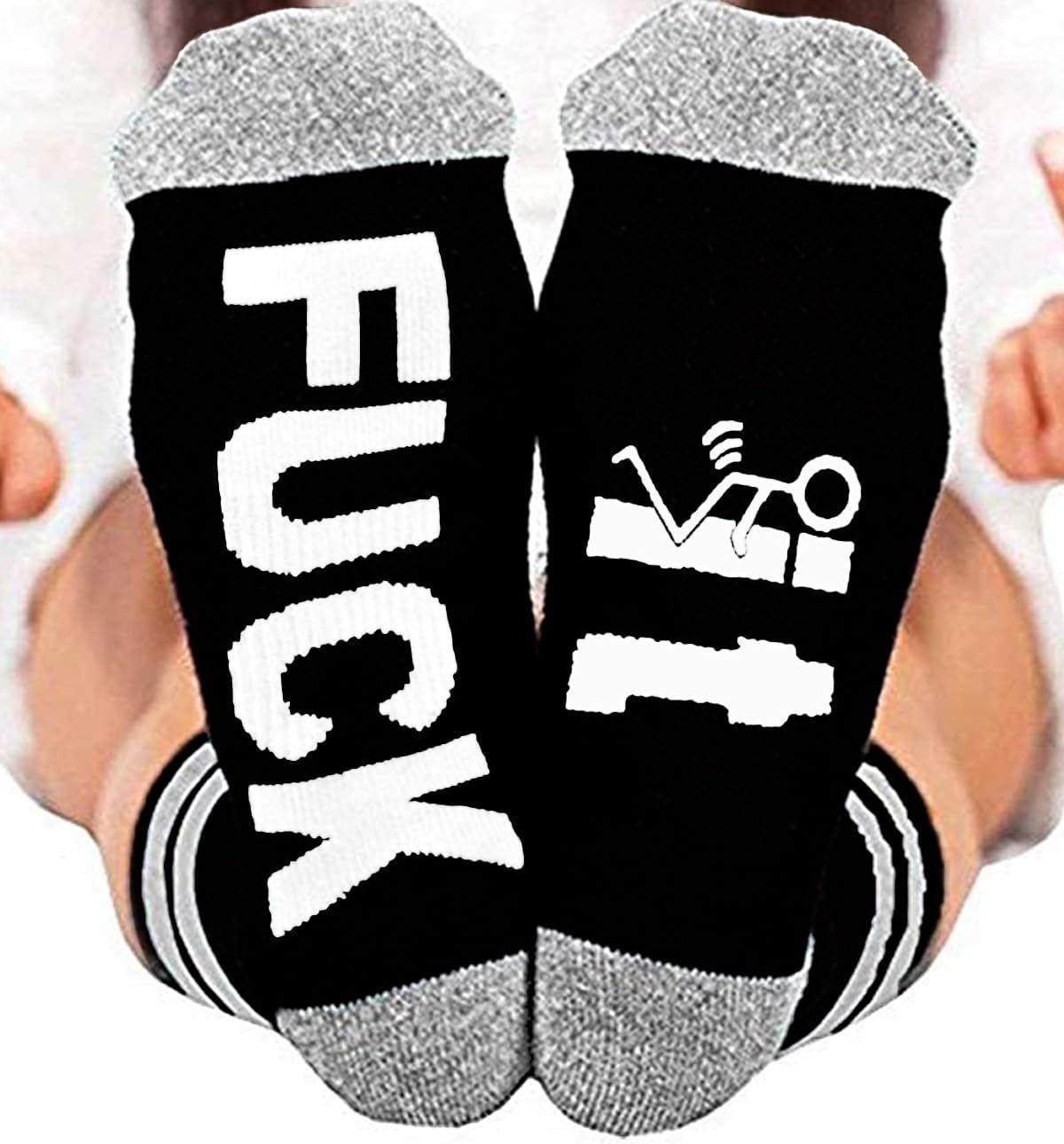 Fuck Off Socks Funny Funky Cotton Novelty Casual Crew Socks Gag Dress Tube Stocking Christmas Gifts - Image 2