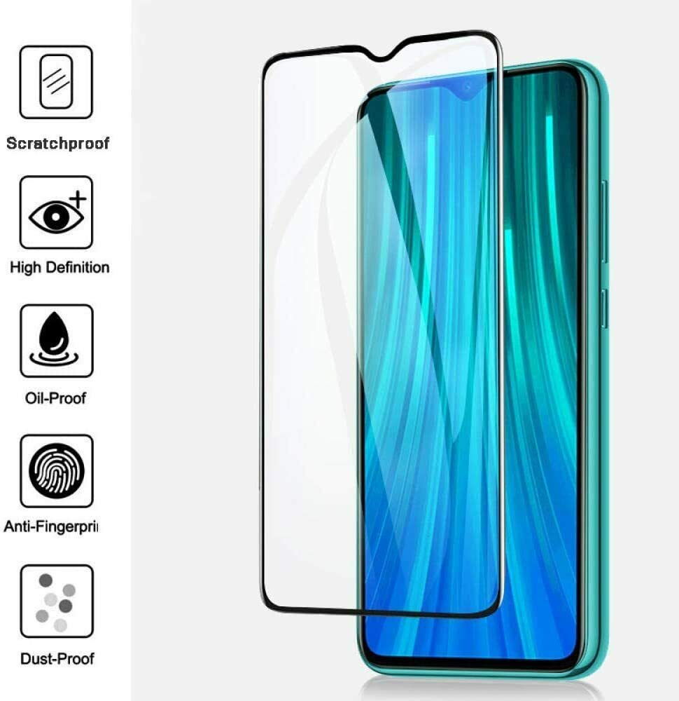 INNOTECHS9D Tempered Glass Screen Protector Film for Xiaomi Redmi Note 8 9H Hardness Black