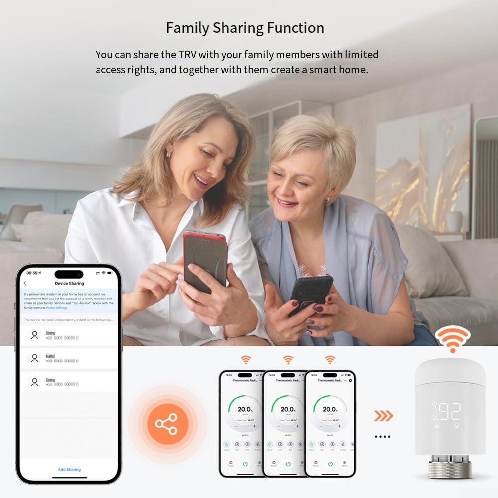 Pour thermostat de radiateur intelligent Zigbee, vanne de radiateur thermostatique intelligente programmable pour Alexa, pour Google Assistant et pour l'application Smarts Life pour Tuya