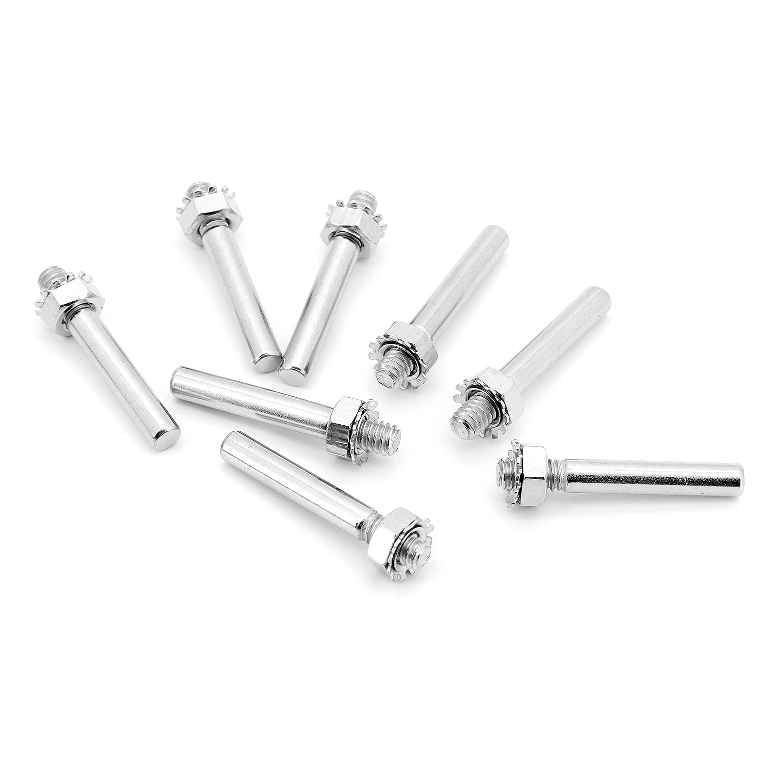 8 Pcs 2 Pulgada 50mm Plato de Lija 1/4 Pulgada Placa de Papel de Lija Plato de Pulido, con 8 pcs de Almohadilla de Repuesto Almohadilla de Amortiguación de Capa de Espuma Suave