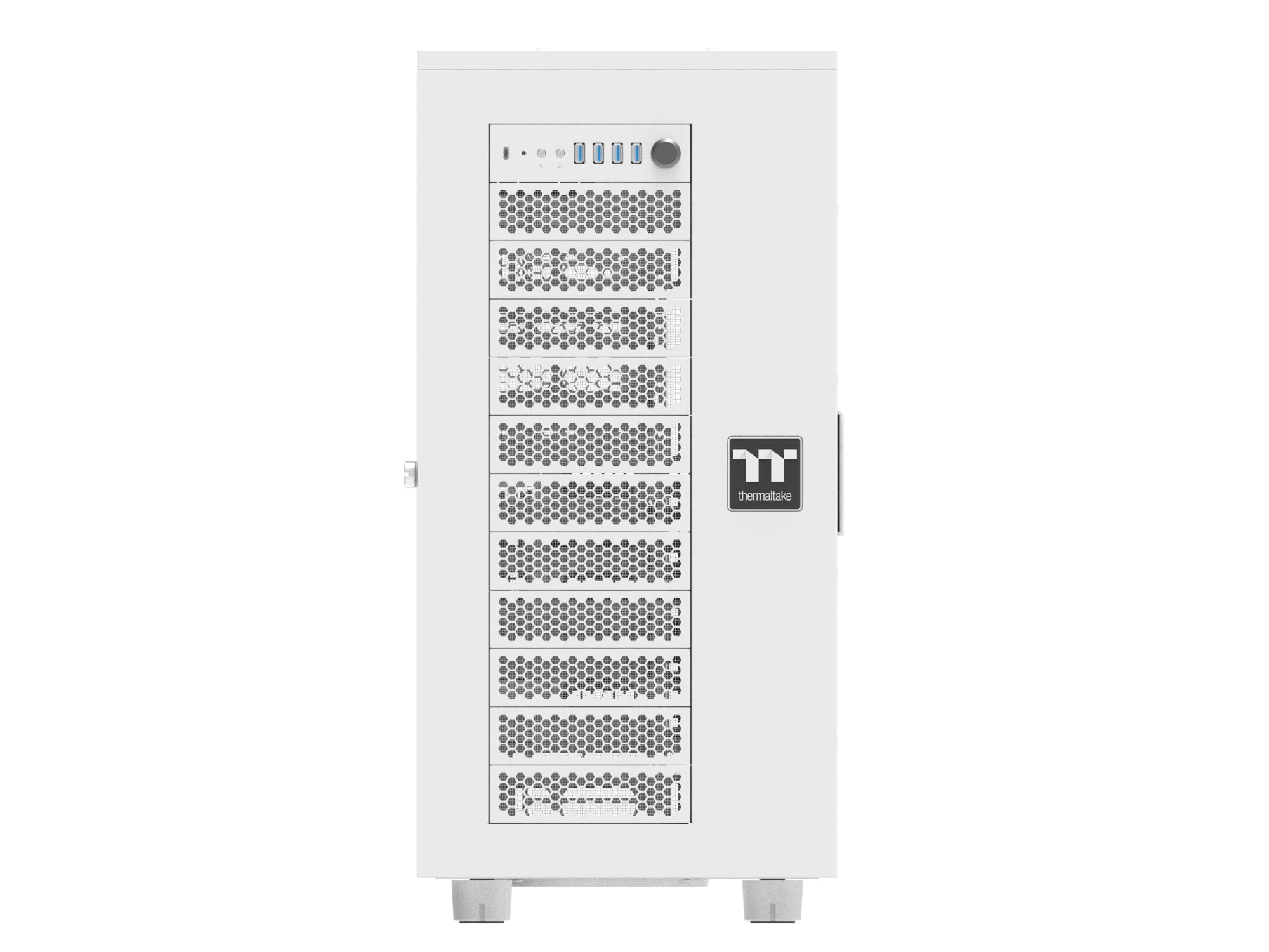 Thermaltake AX700 Snow Super Tower PC-Gehäuse | Workstation Server KI | Radiator bis 560 mm | Bis zu 18 Lüfter | 18 Laufwerke plus 2x 5.25 | Staubfilter