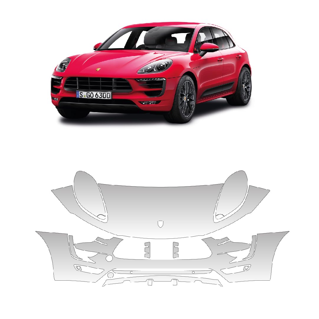 Winyl PPF/Vinyl Protector/Pre-Cut PPF STAR SAM Car Szablony Kompatybilny z Porsche Macan 2017 GTS (przód)