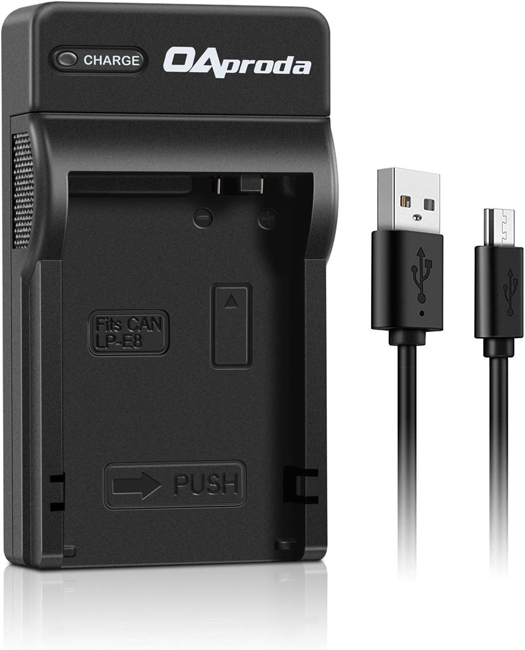 LP-E8 Usb Charger OAproda New Generation High Efficient Micro USB Battery Charger for Canon LPE8, EOS 700D, Rebel T2i, T3i, T4i,T5i, Kiss X5 Camera, LC-E8E Charger [More Slim-Less Weight-Fast Charge]