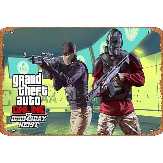 Vintage GTA 5 Heist Game Poster