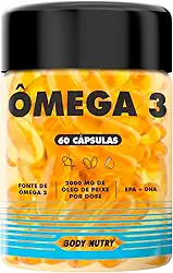 Omega 3 2000mg 60 Softgels Alta Concentração Ultra Concentrado Rico em Dha 240mg e Epa 360mg Fish Oil Materia Prima Importada