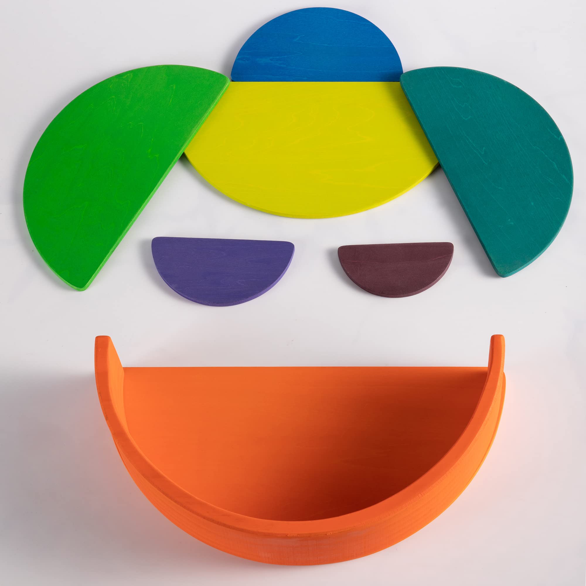 MERRYHEART Wooden Rainbow Stacker Set Rainbow Stacking Toy Set with