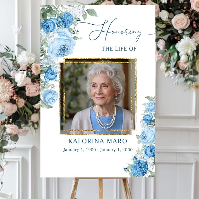 Amazon.com: Personalized Funeral Welcome Signs, Celebrating The Life Of ...