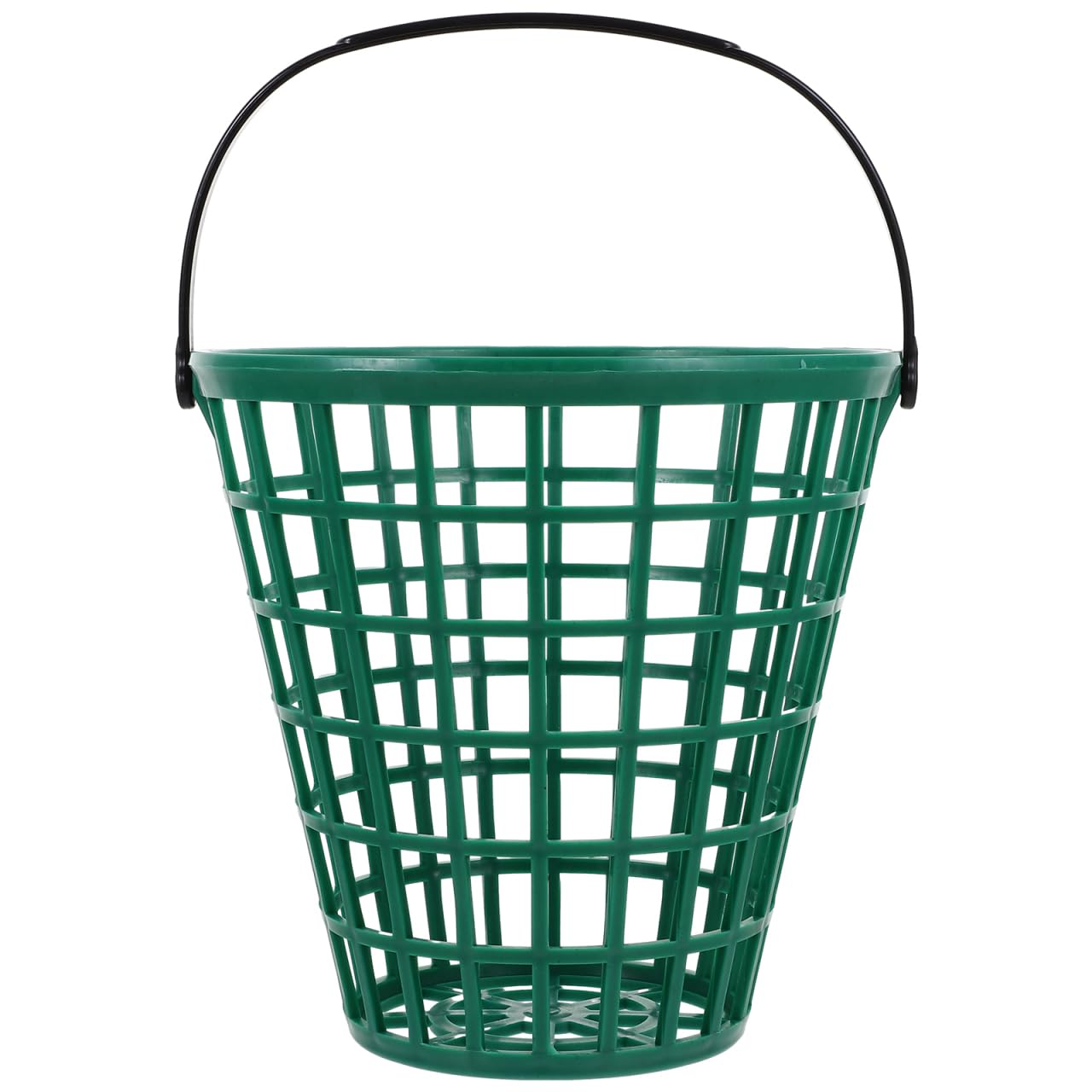 BESPORTBLE Golf Ball Bag Golf Ball Collector Basket Ball Golf Storage Golf Club Organisers Golf Ball Basket with Handle, Golf Ball Basket with Handle, Holds 75 Balls, Durable Nylon, Green