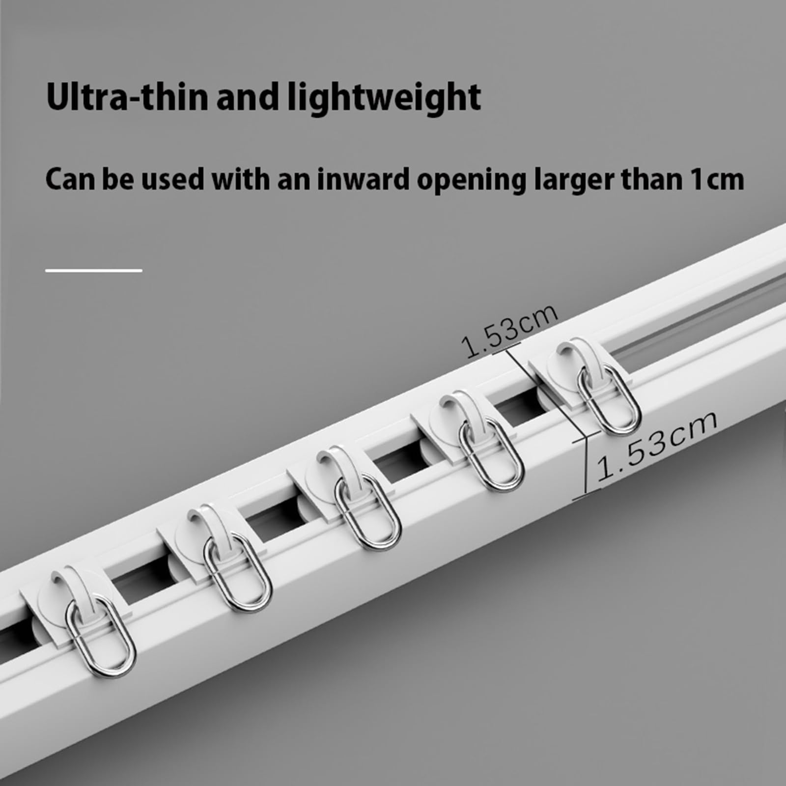 Sistema di binari per tende da soffitto, autoadesivo, senza trapano, silenziosa, per una facile installazione in camera da letto e soggiorno, ideale per il trattamento delle finestre di casa e hotel
