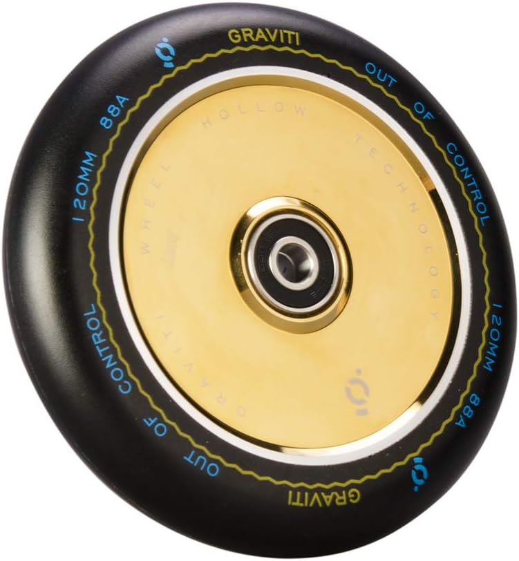 Graviti 1 Pair Pro Stunt Scooter Wheel 120mm Hollow Wheels with Abec 9 Bearings for MGP/Razor/Lucky/Envy/Vokul Scooter (2pcs)