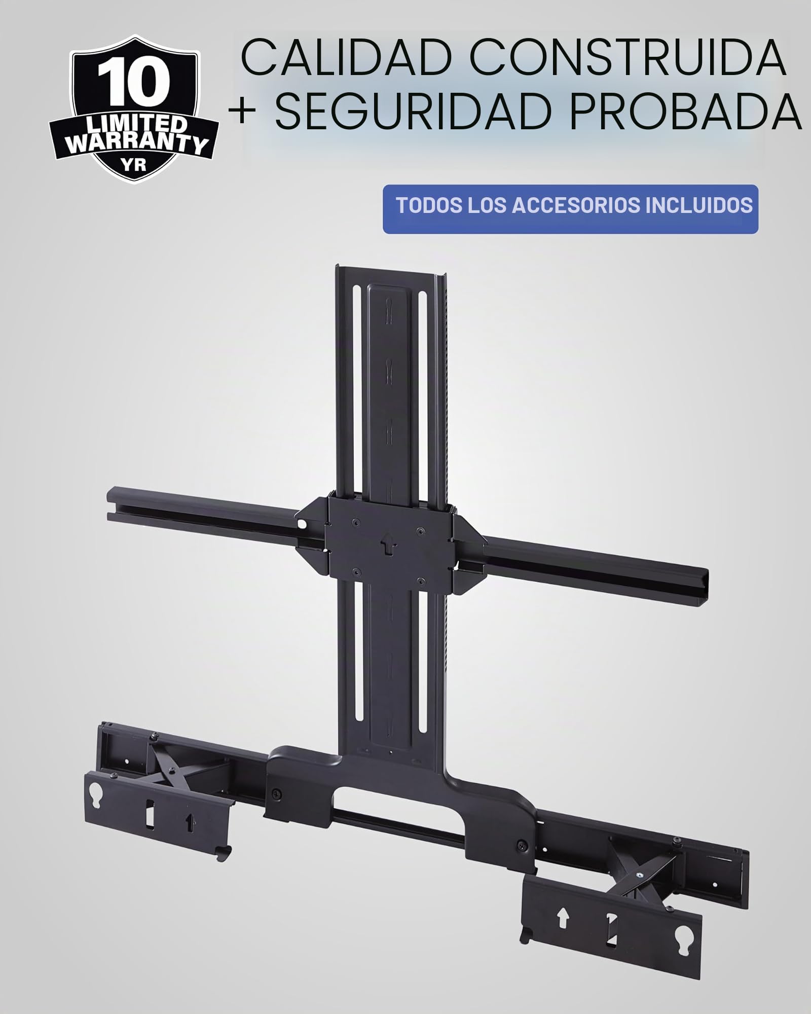 SANUS - Soporte de televisión para barra sonido Sonos Arc, con altura y profundidad ajustables Dolby Atmos, compatibilidad universal otros soportes fácil montaje, OSSATM