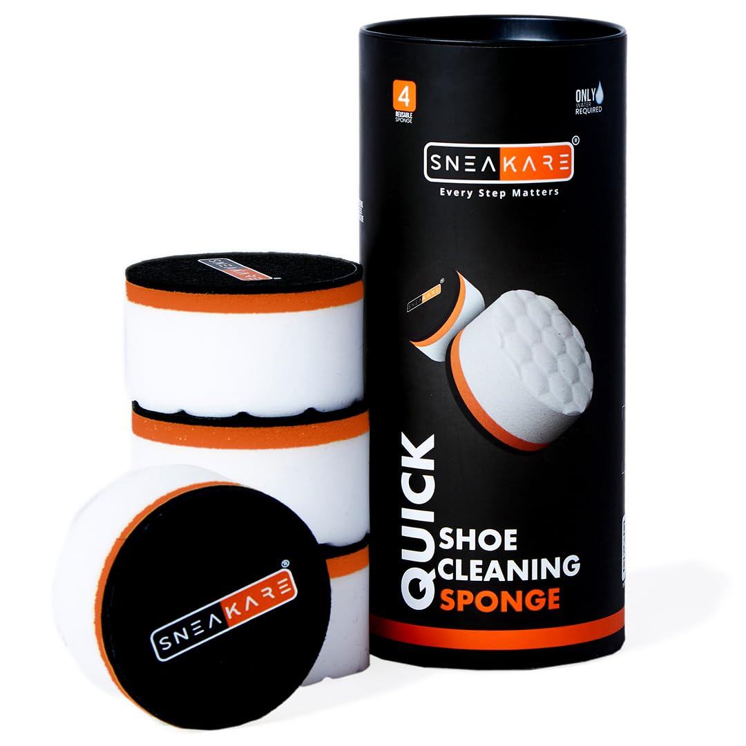 SNEAKARE Quick Shoe Cleaning Sponge (Pack of 4), Reusable Three-Layered Sponge For Removes Dirt And Stubborn Marks From Shoes (B0CKZDWLHF) Amazon Price History, Amazon Price Tracker