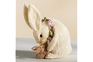 Montgomery Ward Sisal Bunny with Baby Bunny, Beige