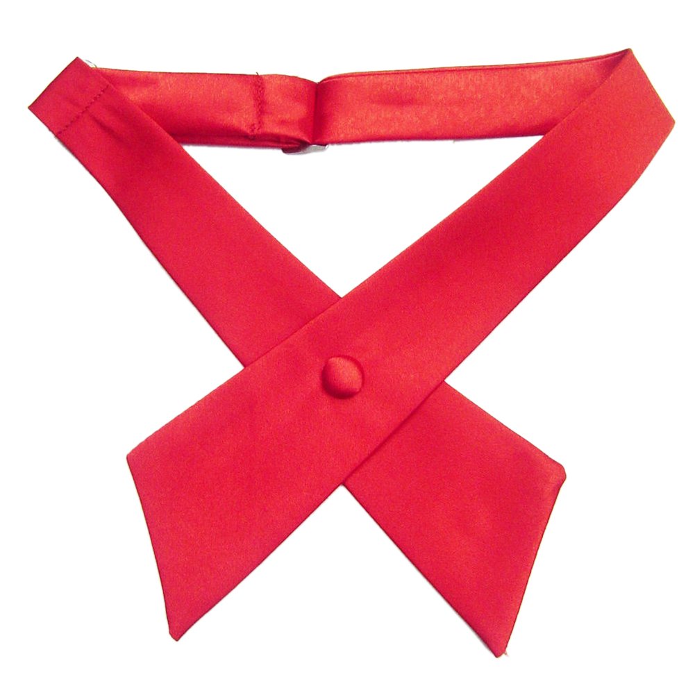 TOPTIE Criss-Cross Tie, Girls' School Uniform Cross Tie-Red