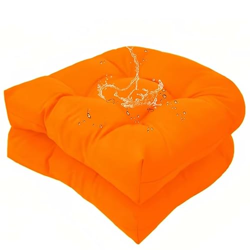 Set of 2 Outdoor Indoor U Shaped Wicker Seat Cushion