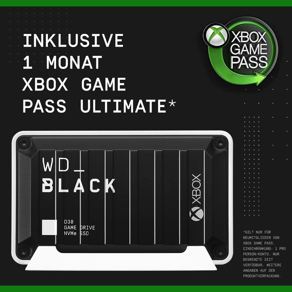 Wd_Black D30 Game Drive for Xbox (1 Monat Xbox Game Pass Ultimate 1 TB – Bild 3
