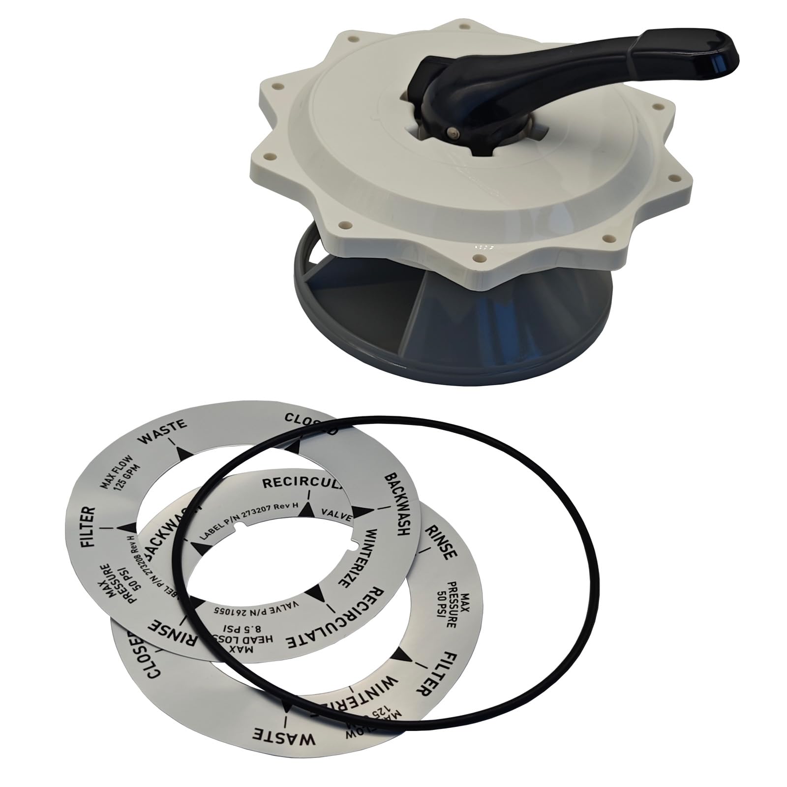 Fundyliue 270067 2 Inch Top Valve Assembly Replacement for Hiflow Top & Side Mount Pool Spa Multiport Valves