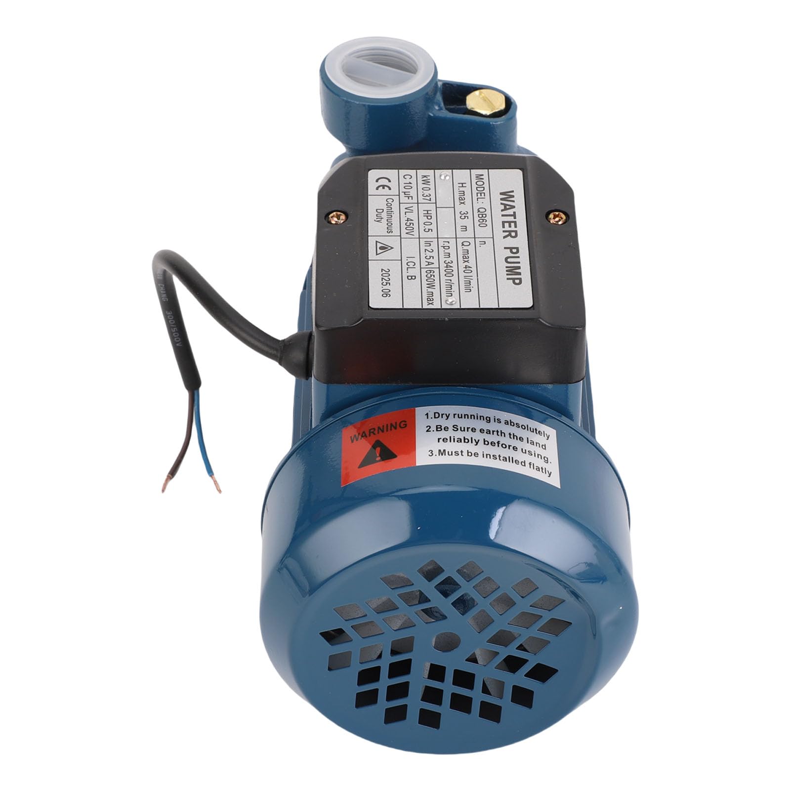 LiebeWH Słoneczna Pompa Wodna, 650 W, 40 L/min, wysokość Podnoszenia 35 M, żeliwo, Stop Aluminium, Stal Nierdzewna, Pozioma Pompa z Pojedynczym Ssaniem, z Podwójnym łożyskiem Kulkowym, (AC220V)