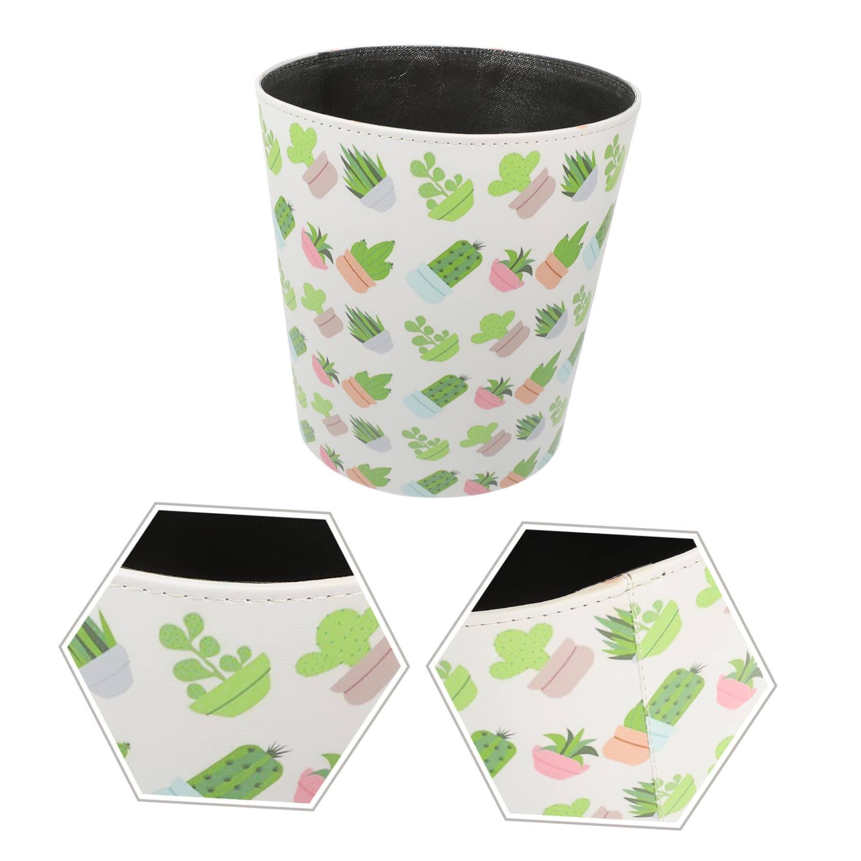 Cubo de Basura Hogar de 10L en Estilo Europeo Diseño Simple y Material PU, Lavable y Sanitario, Adecuado para Oficina y Espacios Interiores
