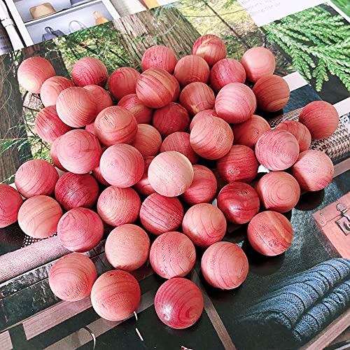 Image of Cedar Space Cedar Blocks for Clothes Storage, 60 PCS Cedar Chips and Balls