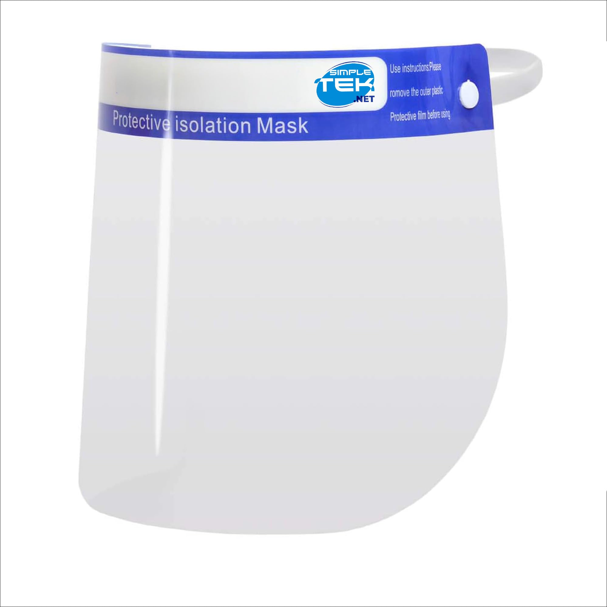 Visera de protección de pantalla facial transparente de plexiglás antisalpicaduras (DPI certificado) (12)