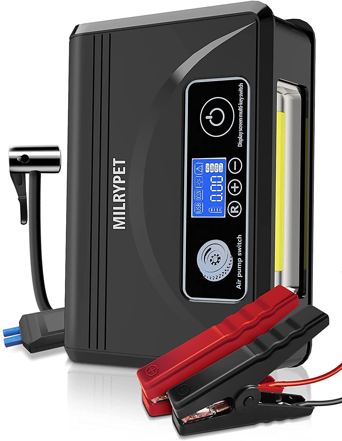 Buy Godrane 500A 20000mAh Car Battery Jump Starter with Air Compressor