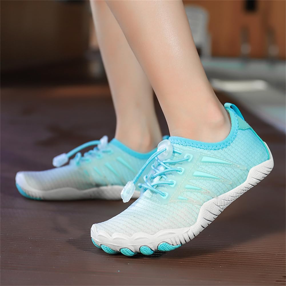 Wasserschuhe für Jungen und Mädchen, Unisex-Duschen-Schuhe,Fingerschuhe， Strandchuhe, schnell trocknende Wasserschuhe, Schwimmschuhe, Surfschuhe, Bachwander Größe 28-36