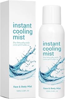 Cooling Spray 2 fl oz Portable Elongated Soothing Mister Cooling Face Spray | Cooling spray quickly cool clothes, provides instant cooling, suitable for sports, travel and outdoor