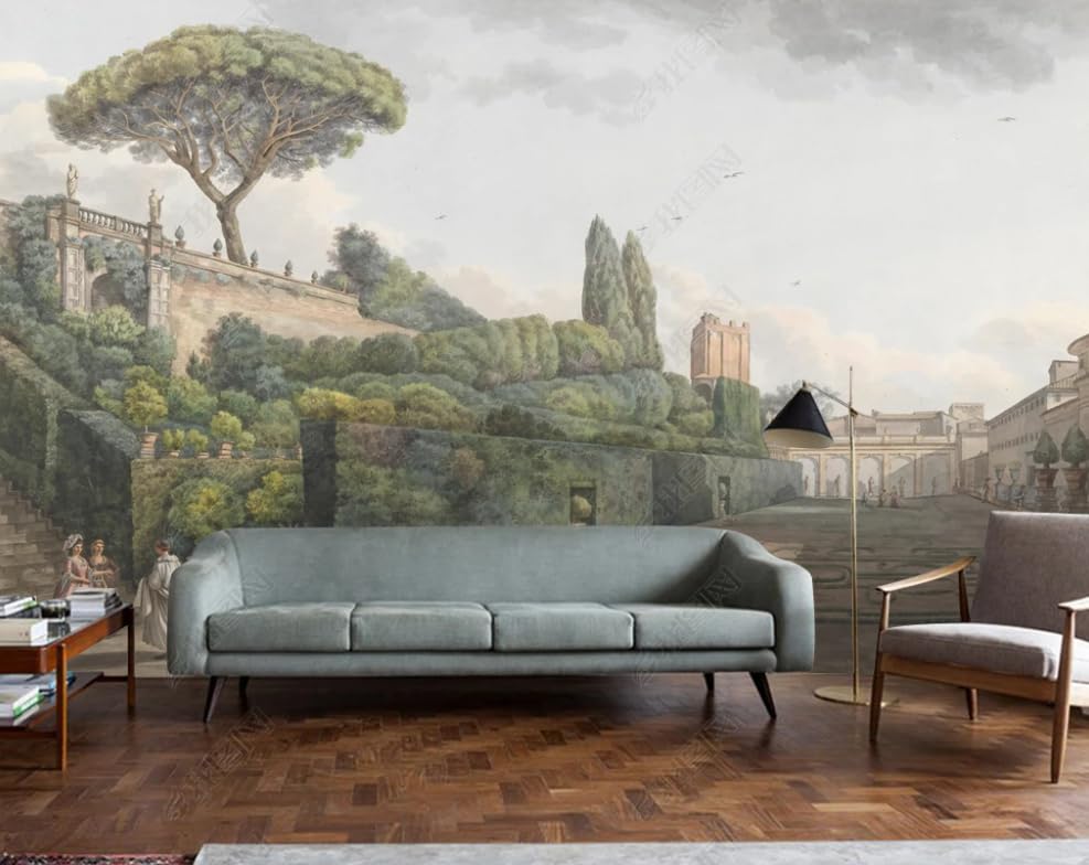 Papier peint intissé campagne nostalgique pour décorer un restaurant