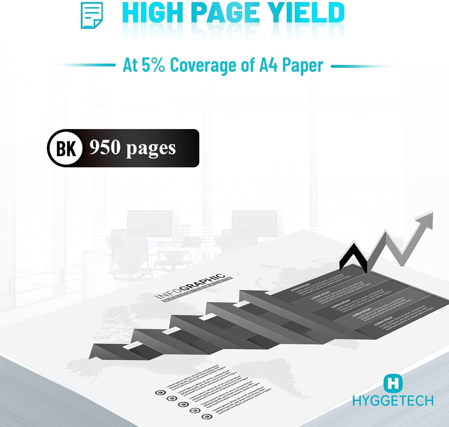 Hyggetech W1420A 142A Toner con chip compatibile con HP 142A W1420A nero 142X W1420X per HP Laserjet M110W M139W Laserjet MFP M140W