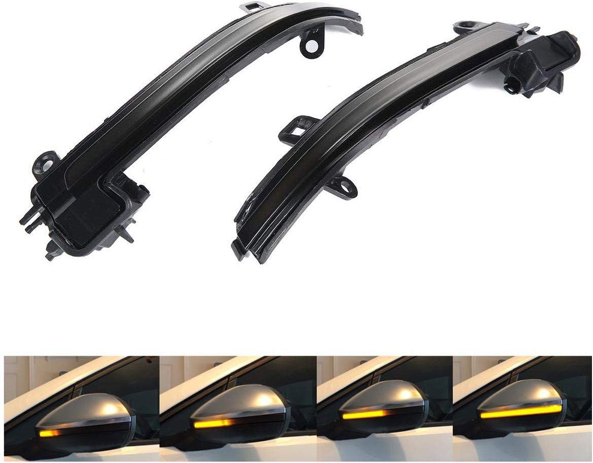 Dokfin Smoked Lens Dynamic Sequential Blink Led Side Mirror Turn Signal Light Strip Assembly For B-M-W 1 (F20 F21 F22) 2 (F22 F23) 3 (F30 F31 F34) 4 (F32 F33 F36) Series And More