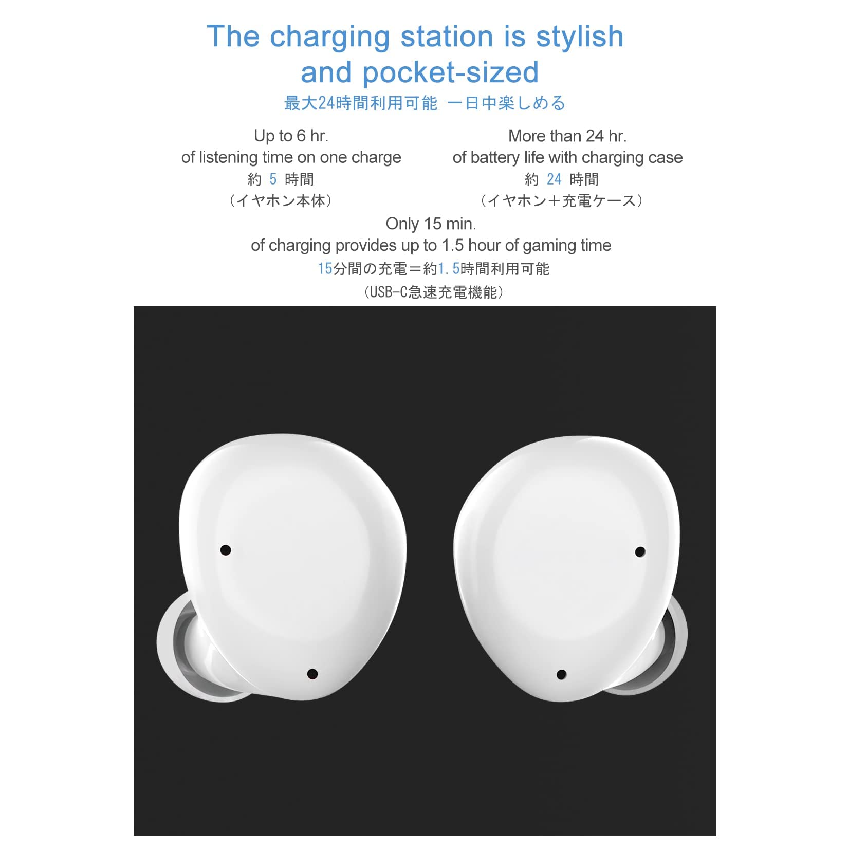 Eono Cuffie-Bluetooth-Eonobuds2-Auricolari-Bluetooth 5.2 Cuffie Wireless In-Ear con Microfono-Cuffiette Bluetooth sport con IPX7 ricarica USB-C per iPhone Huawei(Piano White)