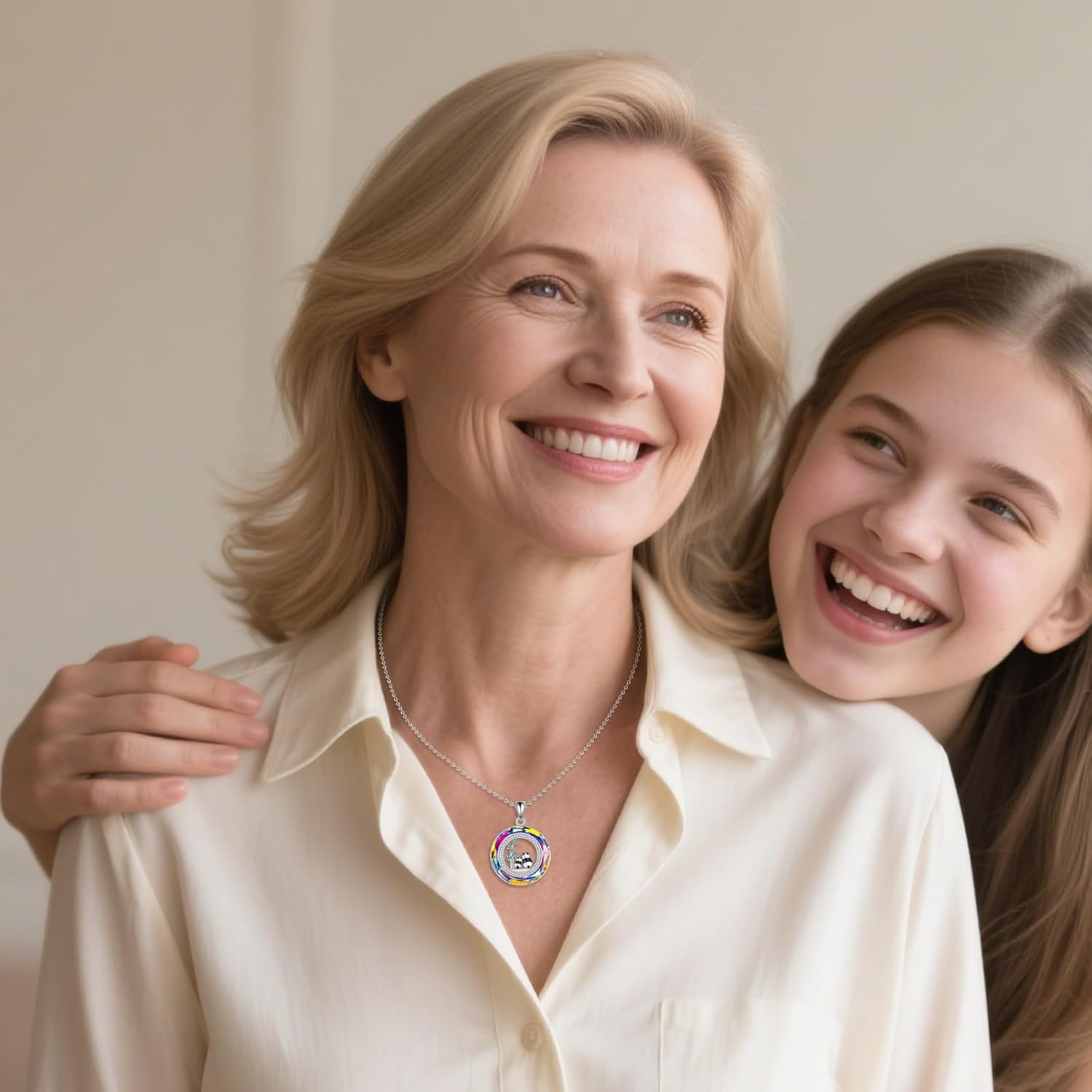 925 Sterling Silver Crystal Panda Necklace for Women, Moissanite Panda Pendant Necklace, Animal Jewelry Gift, Birthday Holiday Gift For Wife And Daughter, 18+2 Inches - Image 6