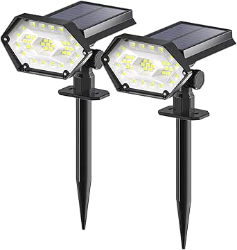 Solarstrahler für außen, 2in1 35 LED Solar Landschaftsbeleuchtung