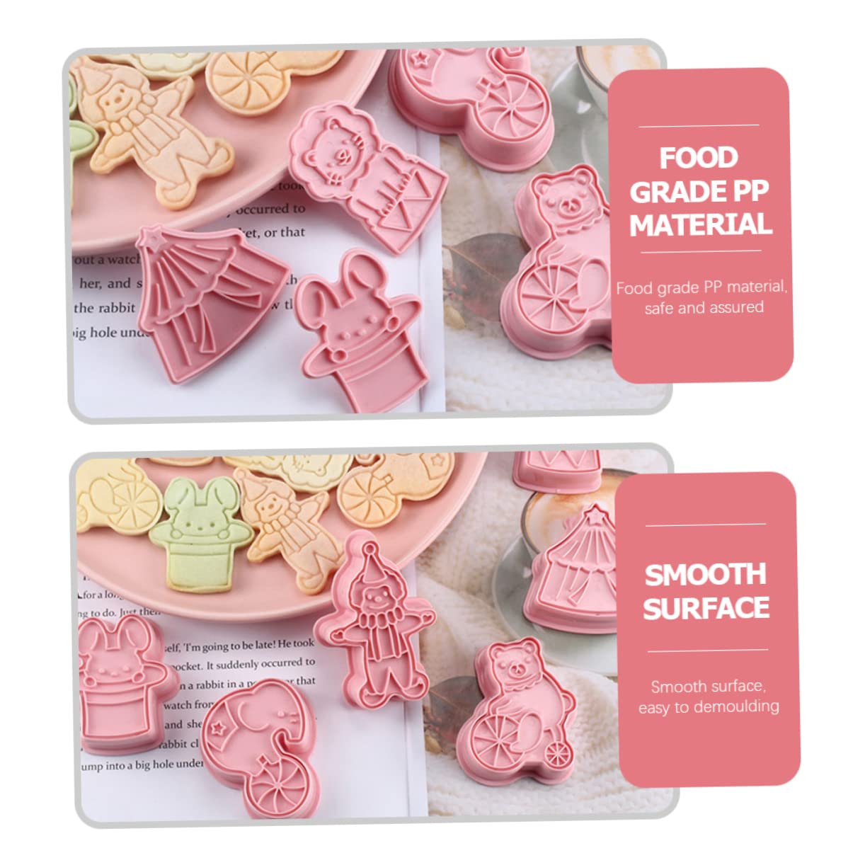 TOPBATHY 30piezas Cortadores De Galletas De Moldes De Plástico Para Repostería Para y Infantiles