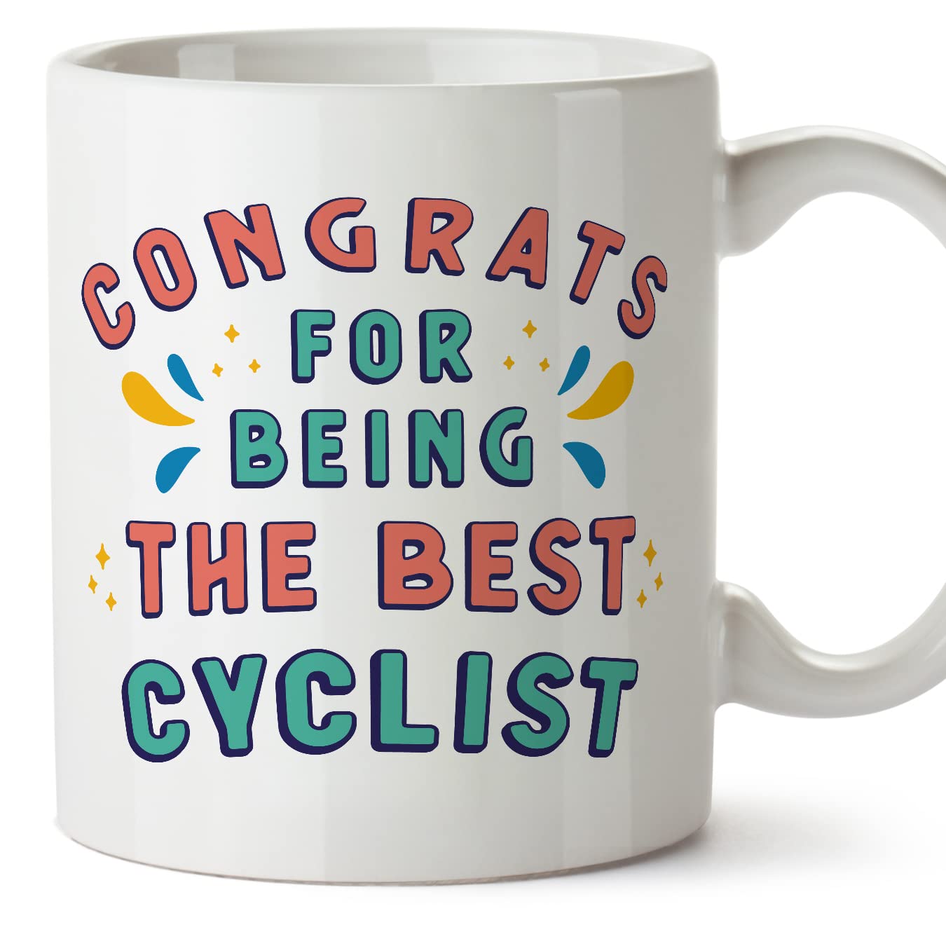 MUGFFINS Cyclist Mug - in English - Congrats for Being The Best - Funny Gift for Colleagues - Ceramic 11oz Mug
