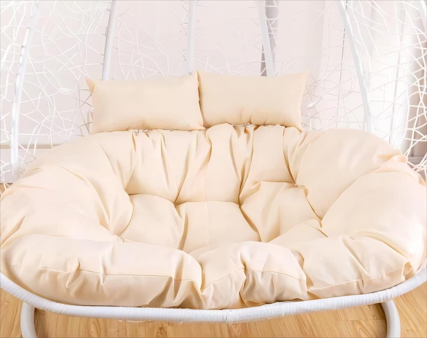 Rkufoze Thick Hanging Egg Chair Cushions, Soft Egg Swing Chair Cushion, U-Shaped Cushions (Only Cushion