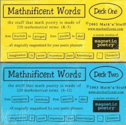 Mathnificent Words: Decks 1 & 2 (Magnetic Math Terms/Words)