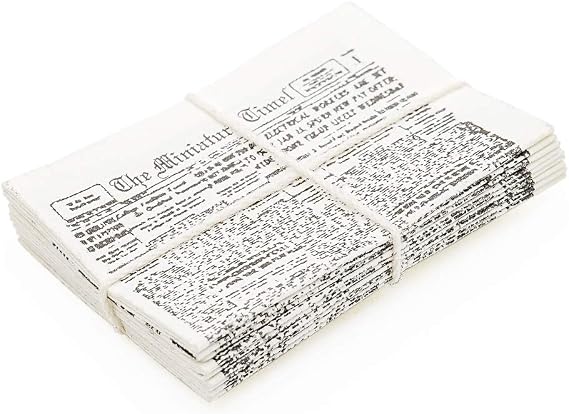Odoria 1/12 Scale Miniature Dollhouse Accessories - Newspaper, Coffee Pot & Cups Set