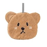 MIEDEON Saugfähiges Kinderhandtuch mit Aufhängerschlaufe 3 Stücke Cartoon Handtücher Kinder Handtuch Multifunktionales Handtücher Badaccessoires (Braun,24X24CM)
