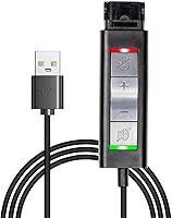 Vista 6 de Centro de llamadas auriculares de oficina de desconexión rápida QD Cable a USB Adaptador de enchufe para auriculares Plantronics Conector QD Enchufe