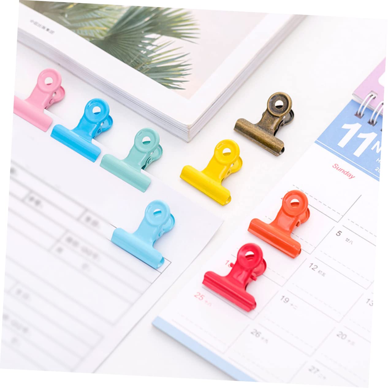 Tofficu 120pezzi Clip Metallo Fermagli Per Ufficio e Scuola Vari Resistenti e Pratici Per Documenti e Organizzazione Teli Ombreggianti