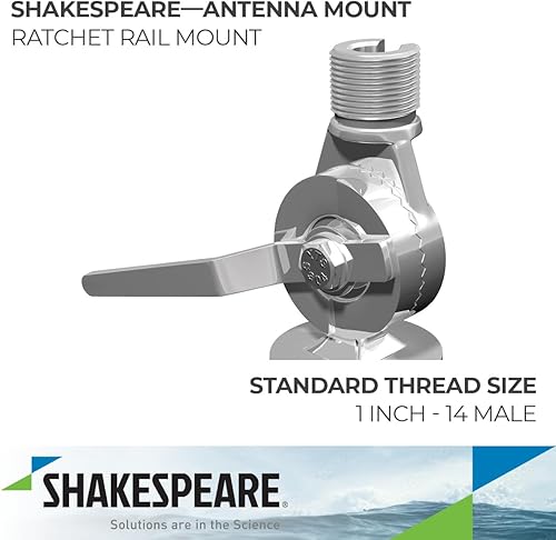 Miniatura 2 de Shakespeare 4188SL SS Rail Mount Trinquete para riel de 1 pulgada a 1-1/2 pulgadas