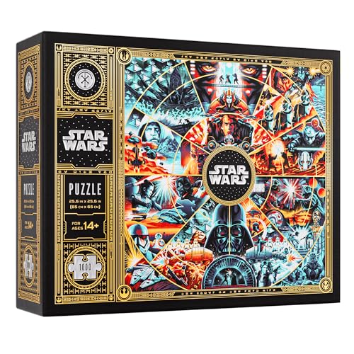 theory11 Star Wars Jigsaw Puzzle - 1 000 Pieces with Gold Foil Accents Official Lucasfilm Collectible with Carrying Pouch