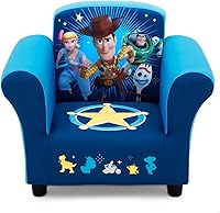 Delta Children Toy Story 4 Upholstered Kids Chair - Durable Hardwood Frame, Padded Seat for Ages 3+ Toy Fans