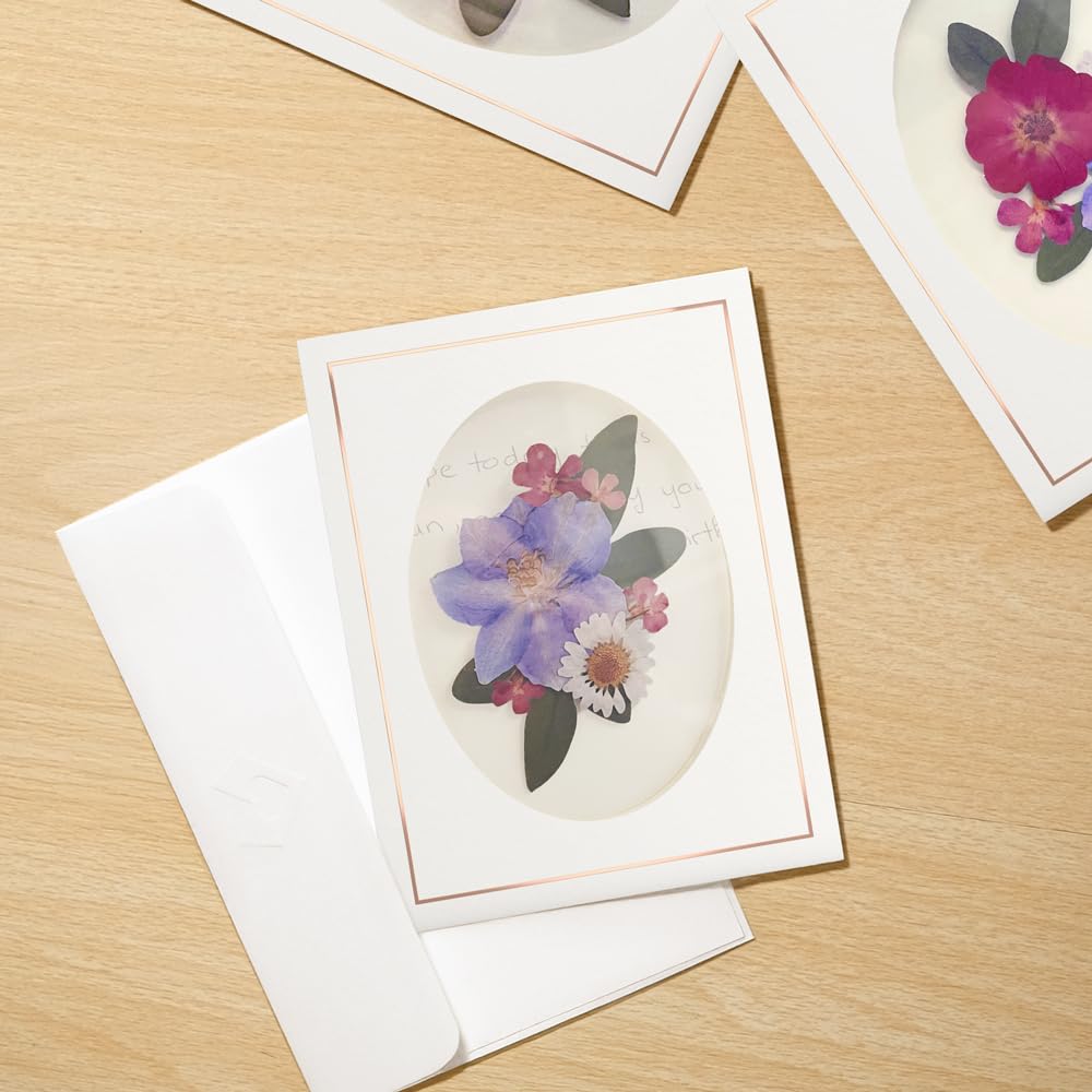 Lovepop Set mit 12 gepressten Blanko-Notizkarten für Sie und Ihn – 3D-Grußkarten für Jungen, Mädchen, Männer, Frauen – lebendige Wildblume – 11,4 x 15 cm Karte – Umschlag im Lieferumfang enthalten